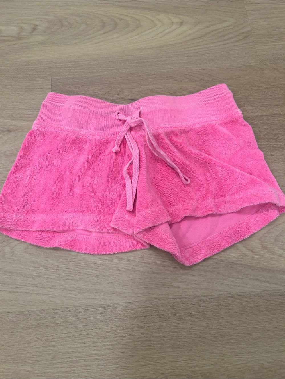 Hard Tail Bright Pink Terry Drawstring Shorts